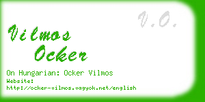 vilmos ocker business card